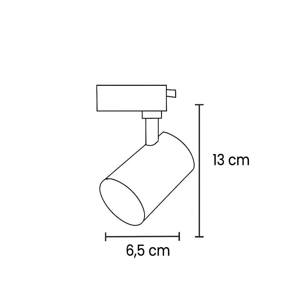 Spot Led Negro Riel 20W